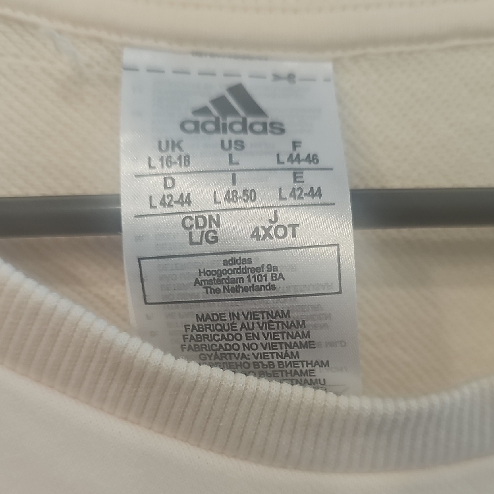 Adidas Cream Sweatshirt with Black Logo - Picture 2 of 2